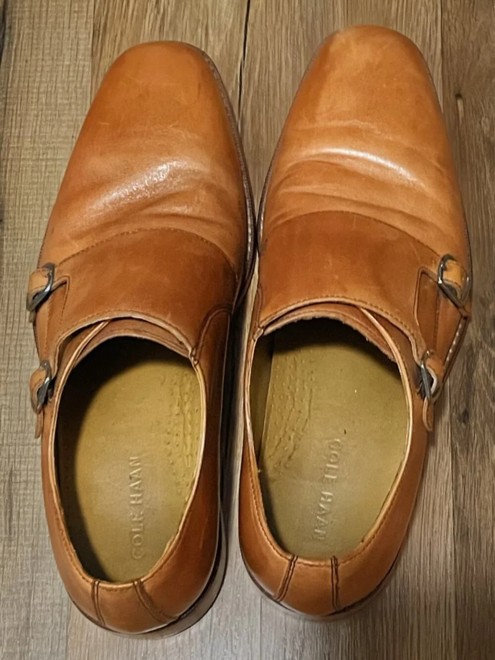 Cole Haan Giraldo Double Monk Strap Leather Shoes, Size 10